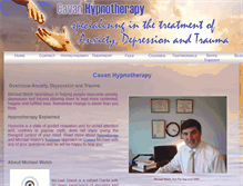 Tablet Screenshot of cavanhypnotherapy.com